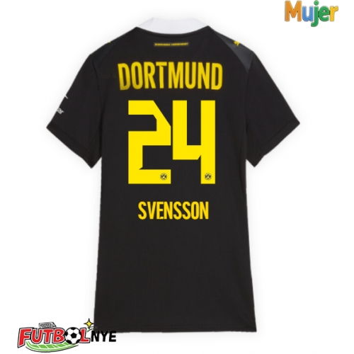 Camiseta Borussia Dortmund Daniel Svensson #24 Visitante Equipación para mujer 2026-27 manga corta
